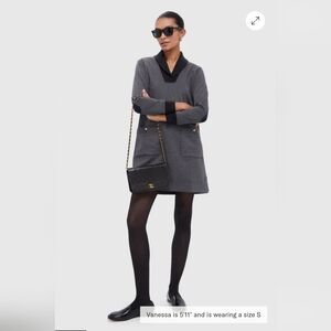 NWT Tuckernuck Black Plaid Emerson Dress Size Medium In Black Plaid